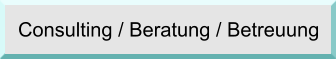 Consulting / Beratung / Betreuung Consulting / Beratung / Betreuung